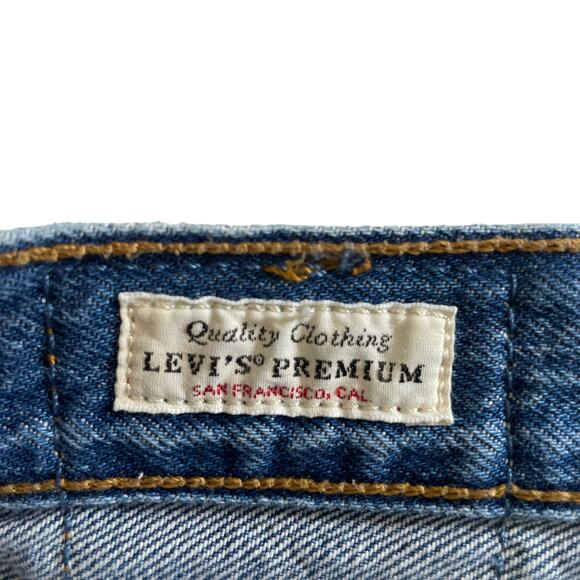LEVI'S PREMIUM 501 Skinny Jeans High Rise Distressed Sansome Street 32 Grunge - Picture 10 of 13